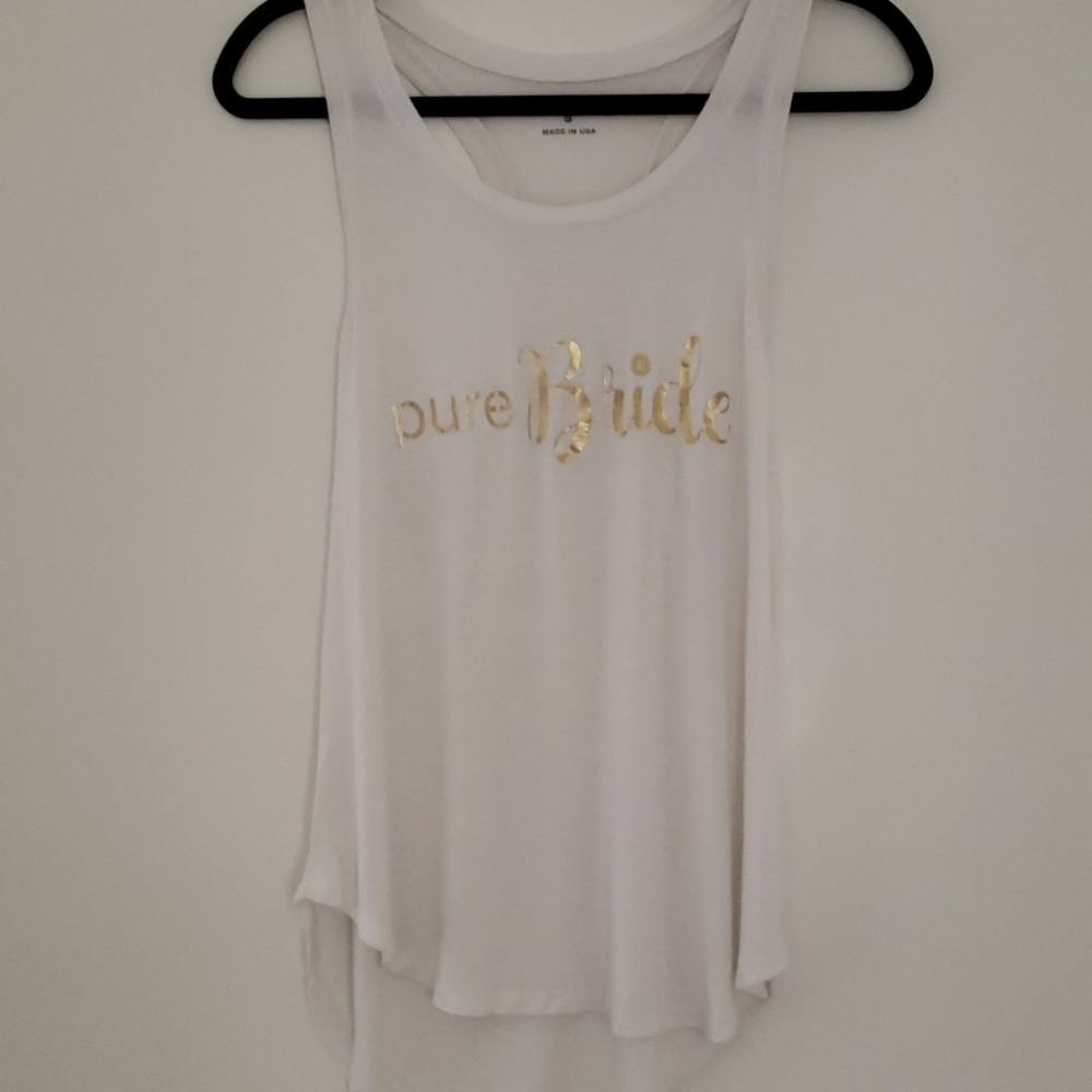 White PURE BARRE "PureBRIDE" TANK